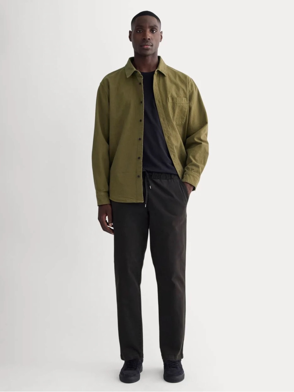 NWT Everlane The Easy Pant Black Pull On Pants L